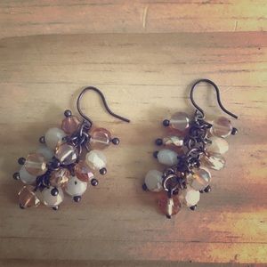 Peachy Gem Dangle Earrings